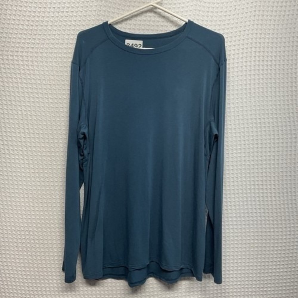 Le Bent Blue Base Layer Long Sleeve T-Shirt Men XL China Rayon/Elastane/Wool